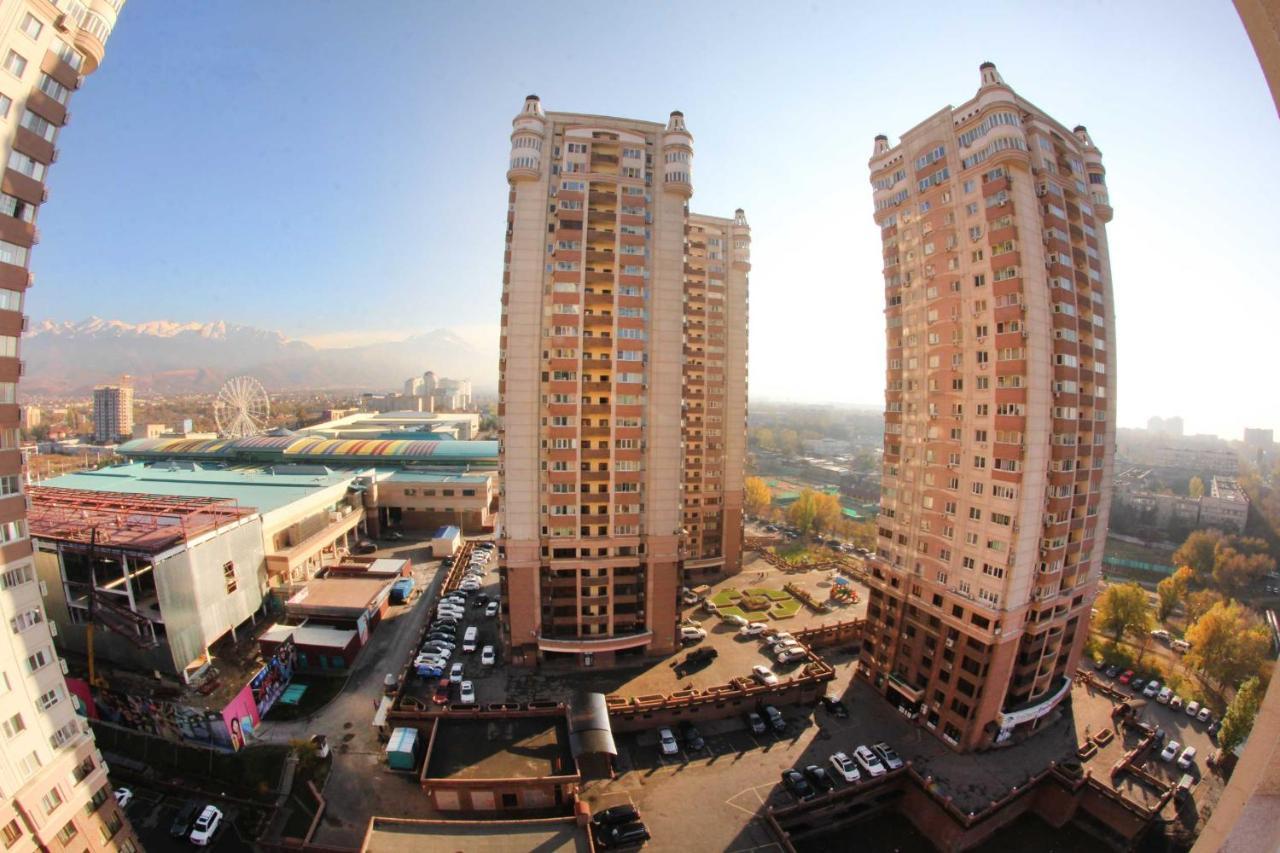 2 Ком Студия На 18 Этаже С Панорамным Видом На Горы В Жк Мега Тауер Almaty Exterior photo